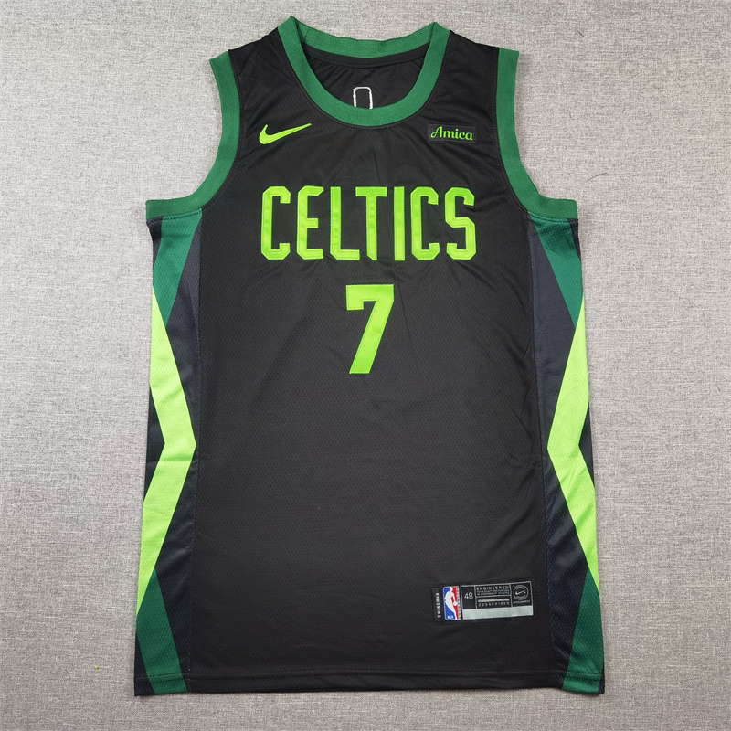 Men Boston Celtics 7 Jaylen Brown Black Nike City Edition 2025 NBA Jersey
